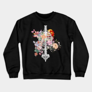 Ribcage and flowers Crewneck Sweatshirt